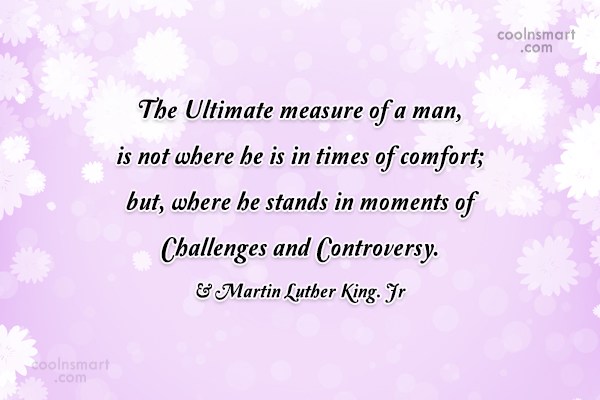 the ultimate measure of a man quote