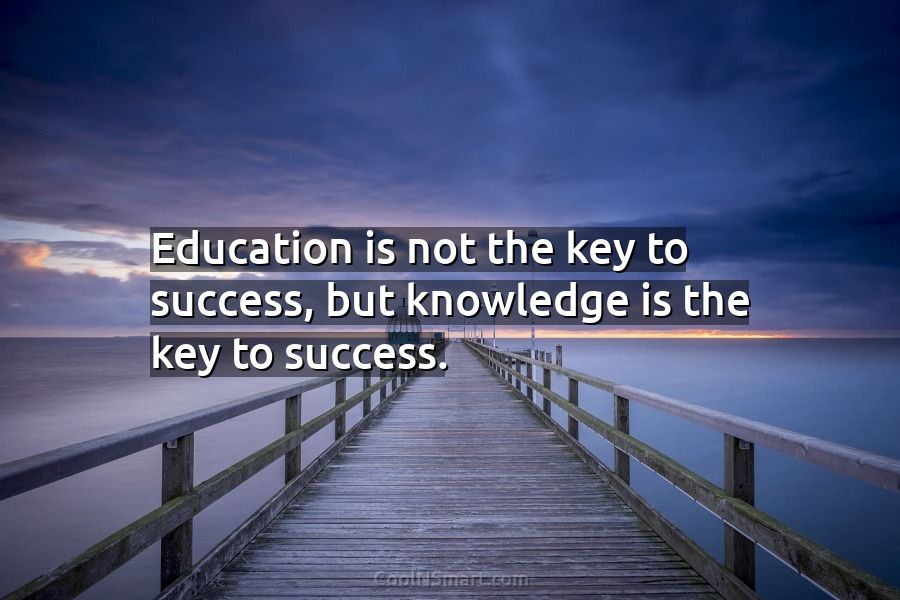 quotation on education and success