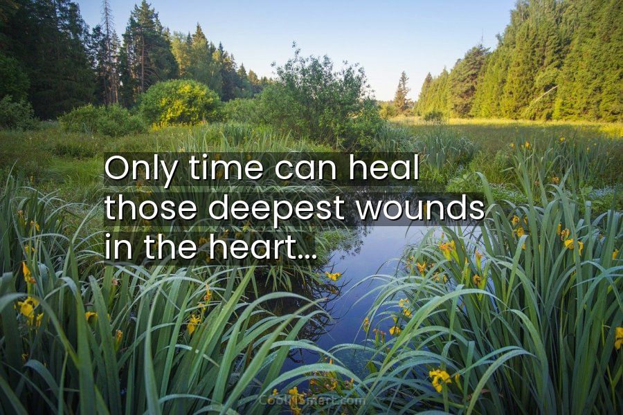 Quote Only Time Can Heal Those Deepest Wounds In The Heart Coolnsmart